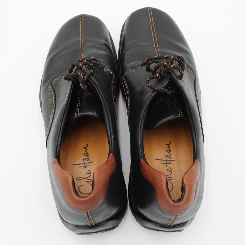Cole Haan Oxford Shoes Mens 9.5 Black Brown Leather Lace Up Comfort Dress Casual - Picture 5 of 9